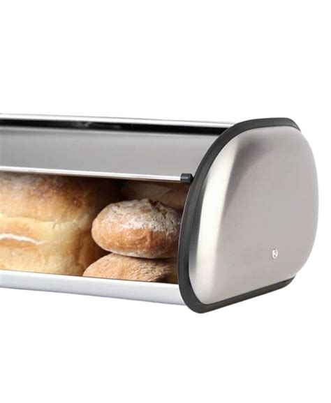 oggi stainless steel roll top bread box with|oggi bread box stainless steel.